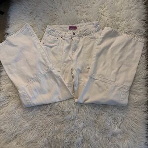 Edikted Cream Corduroy Pants